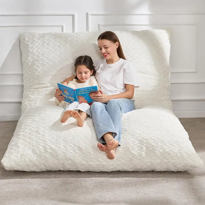 Hobestluk 3-in-1 Convertible Bean Bag  Floor Cushion, Lounger, or Seating Sofa