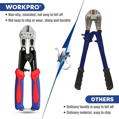 WORKPRO 8″ Heavy-Duty Bolt Cutter with Chrome-Molybdenum Construction