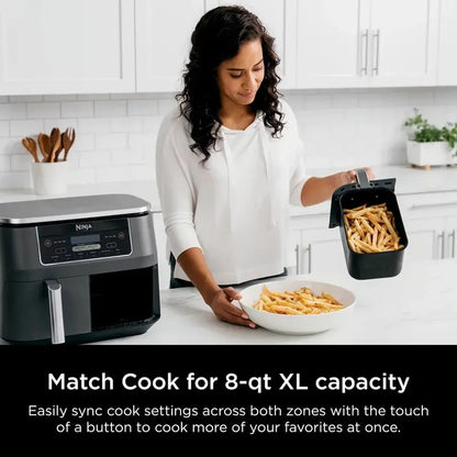 Ninja Foodi DualZone Air Fryer  8-Quart 2-Basket Model with 6 Cooking Functions and Independent Controls