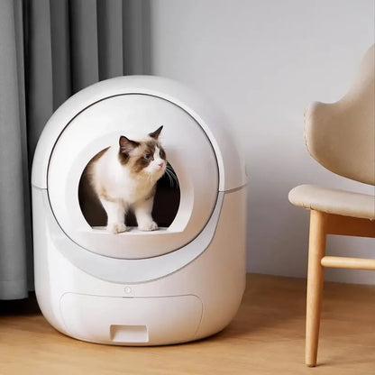 SmartPaws Automatic Self-Cleaning Cat Litter Box, App-Controlled, Multi-Cat, 10L Capacity