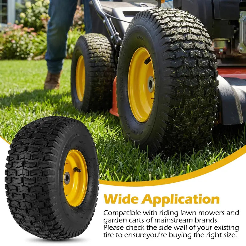 2-Pack 15 x 6.00-6 Tubeless Tires & Wheels  Off-Road Ready, Pre-Mounted