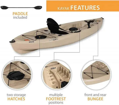 Lifetime Tamarack Angler 100  Stable 10-Foot Fishing Kayak with Accessory Mounts
