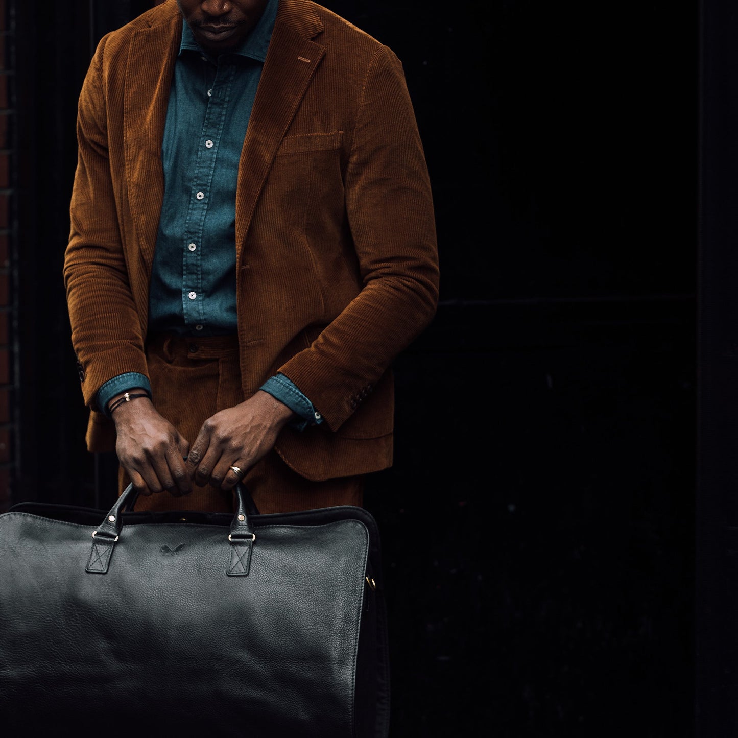 Leather S.C Holdall - Black