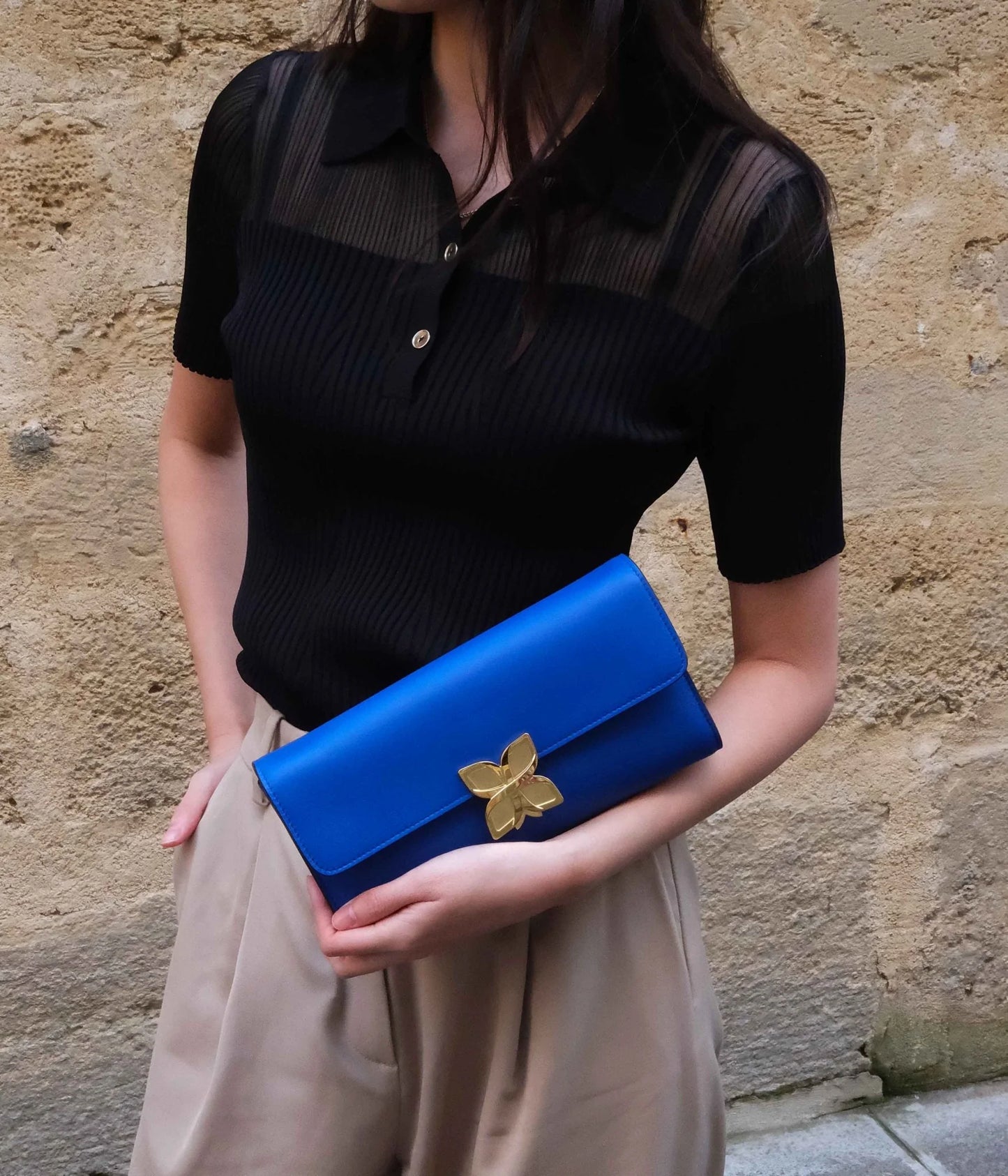 Hortensia Clutch | Bleu Roi
