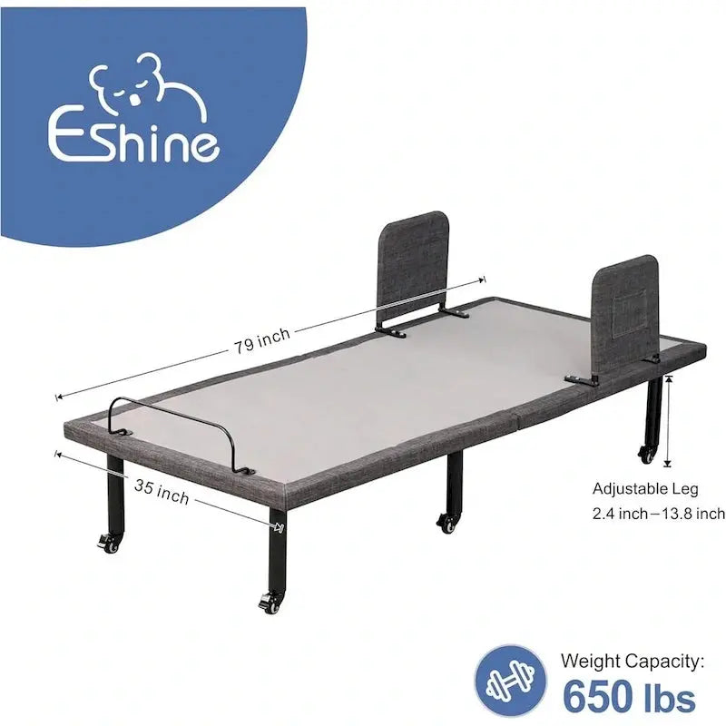 Adjustable Power Base Bed Frame  Hospital-Style Platform with Wireless Remote (Mattress Optional)