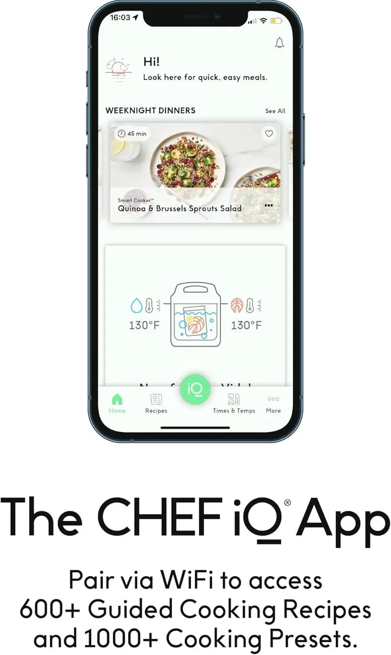 CHEF iQ Smart WiFi Pressure Cooker  10-in-1 Multi-Cooker with Built-in Scale and Guided Recipe Support