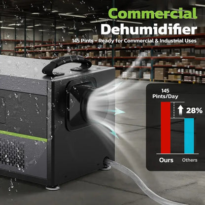 WORKPRO 145-Pint Commercial-Grade Crawl Space Dehumidifier for Basements, Garages, and Warehouses