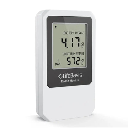 Life Basis Radon Gas Detector  Accurate 0500 pCi/L Home Monitoring System