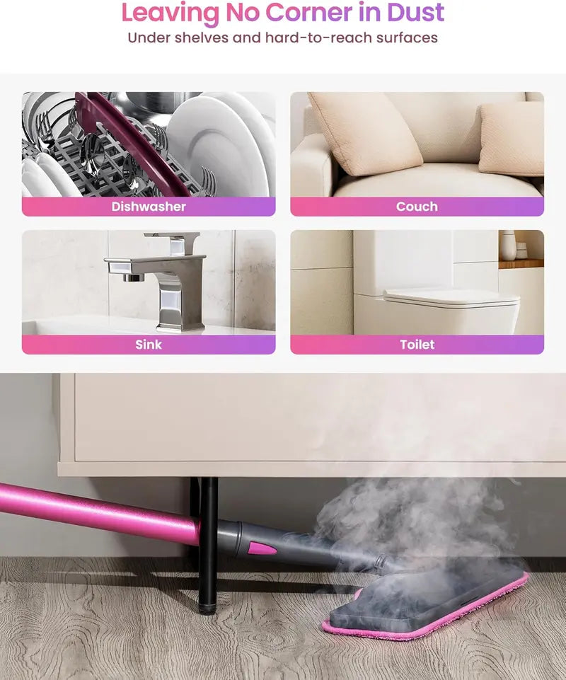 Schenley Hestia 7-in-1 Steam Mop & Handheld Steamer for Hardwood & Tile Floors