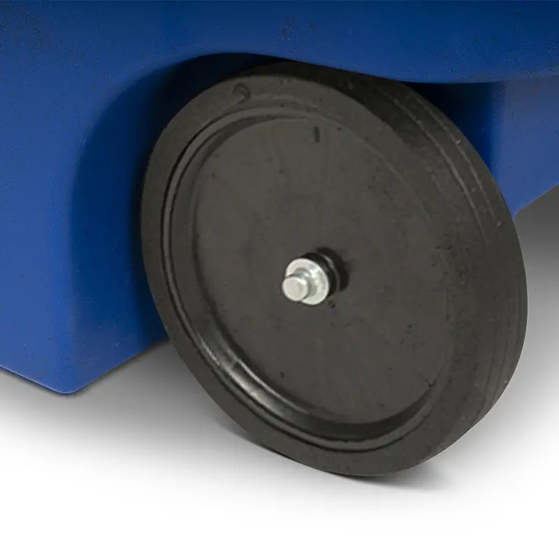 Toter 96 Gallon Trash Can with Smooth Wheels and Lid Blue