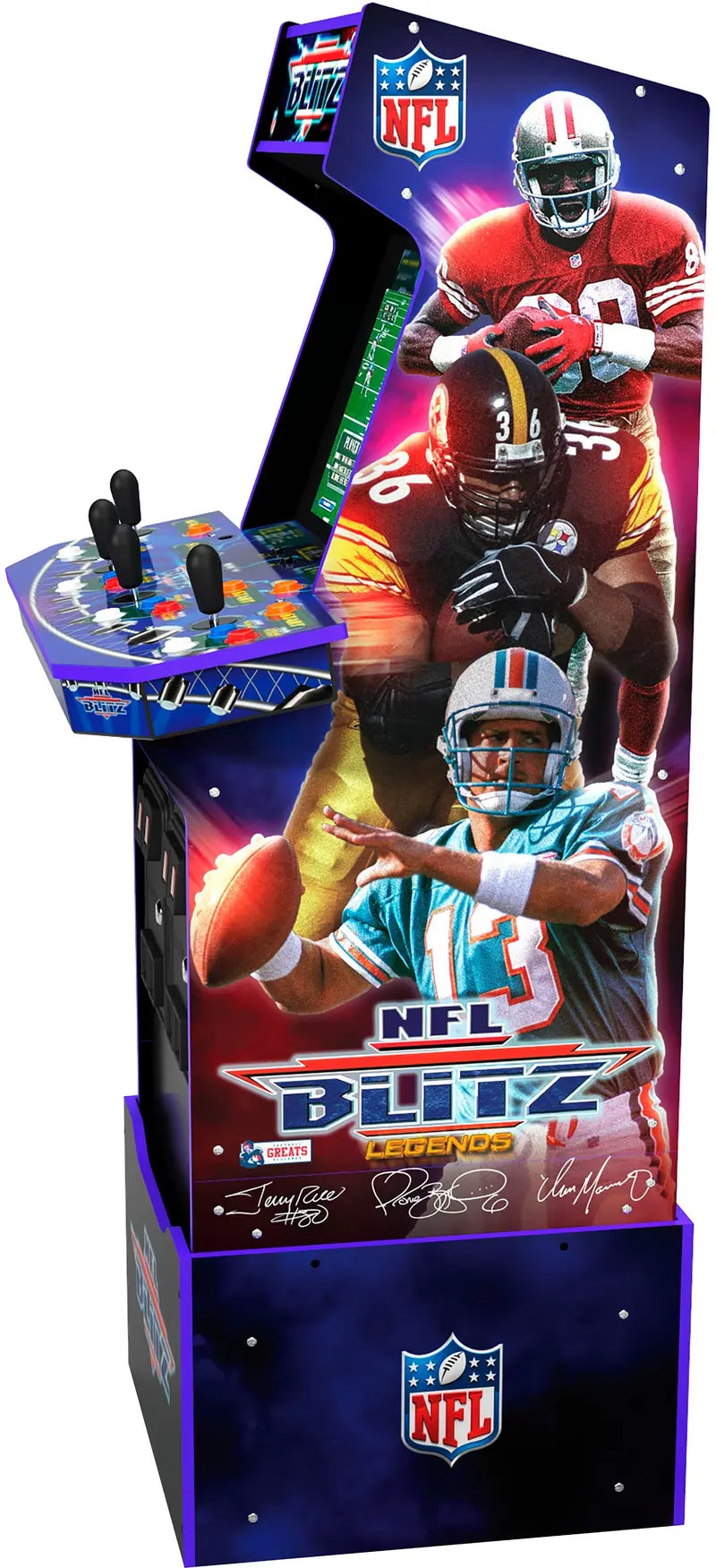 Arcade1Up NFL Blitz Arcade Cabinet  Licensed Football Action, Lit Marquee & Riser Included