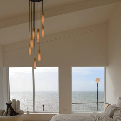 The Original Basalt Nine Pendant in Brass