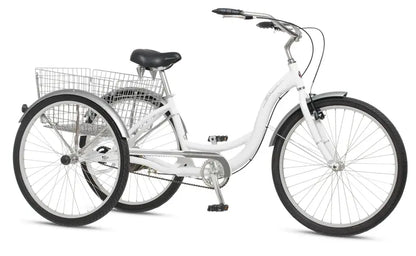 Schwinn Meridian Adult Tricycle  26-Inch Beach Cruiser with Low-Step Frame, Wide Seat &amp; Folding Basket