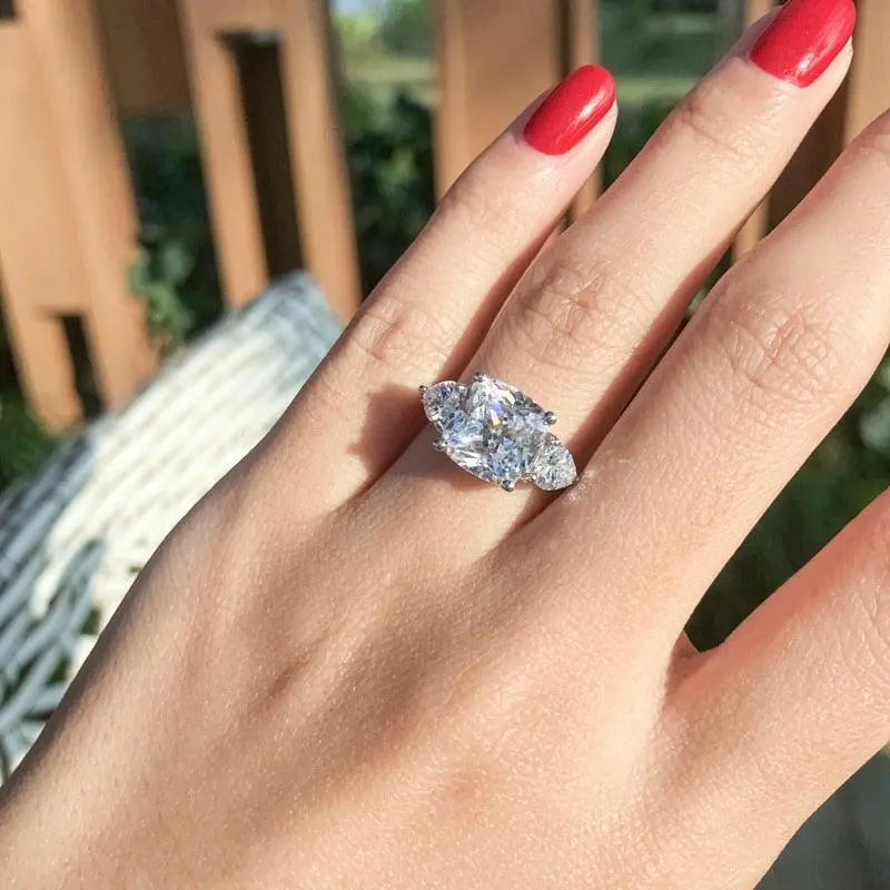 Cushion-Cut Center Stone Engagement Ring with Classic Prong Setting