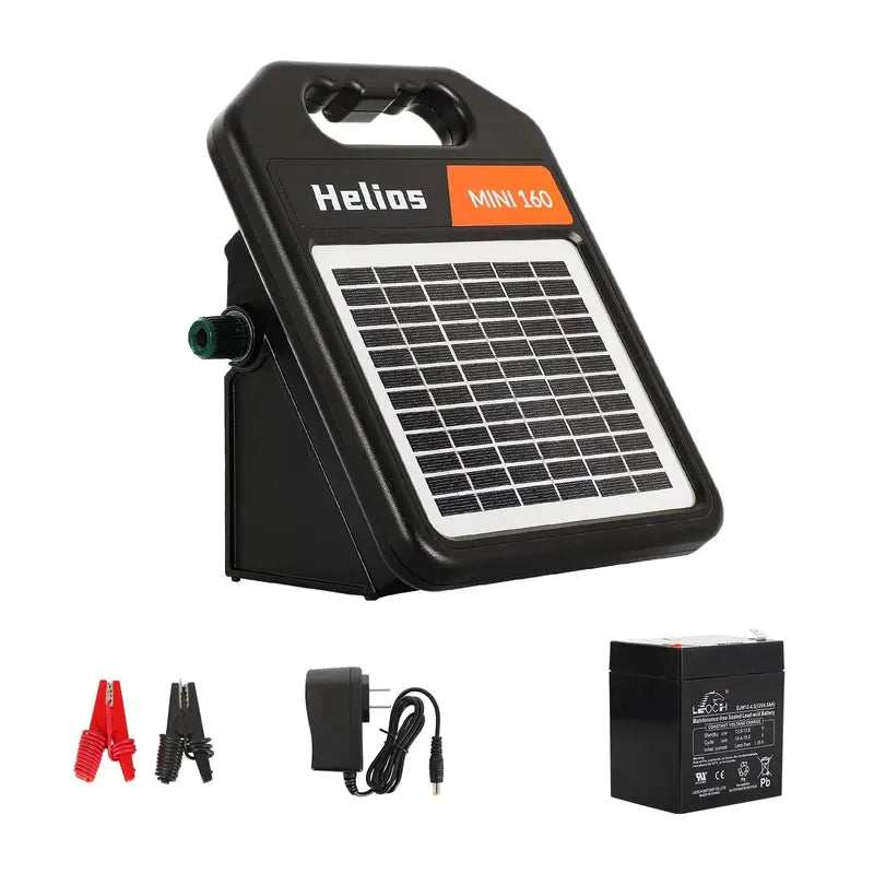 Andmon Solar-Powered Electric Fence Charger — 10-Mile Range, Dual Day/Night Mode for Livestock or Property Security