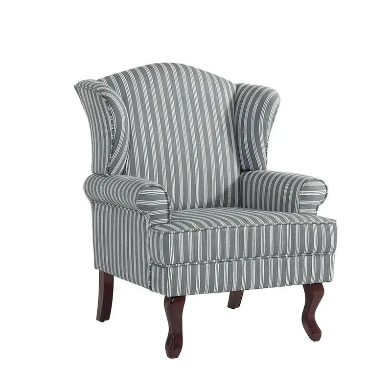 Set of 2 Wingback Accent Chairs ¡ª Traditional Upholstered Armchairs for Living Room or Bedroom