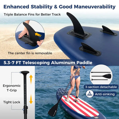 10-Foot Inflatable Stand-Up Paddle Board  Lightweight SUP for Beginners and Recreational Use