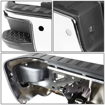 Chevy Silverado & GMC Sierra 1500 Rear Step Bumper  Includes Parking Sensor Cutouts (20142018)