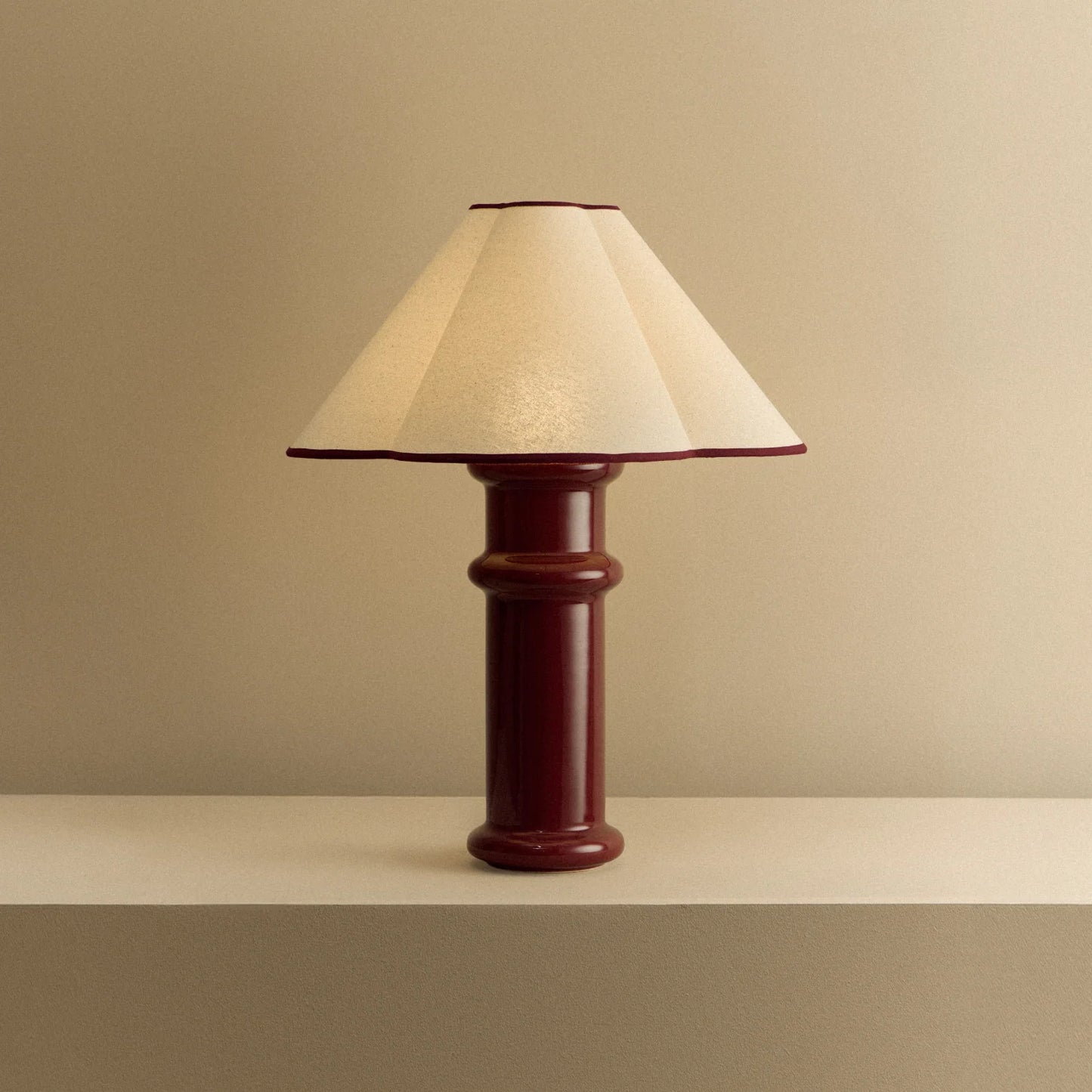 Heath Table Lamp in Port Red
