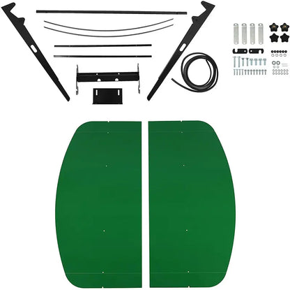 HECASA Green Tractor Canopy for ROPS  48″ x 52″ Bolt-On Sunshade for 2″x2″ or 2″x3″ Roll Bars