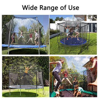 49FT Trampoline Sprinklers for Kids Outdoor Water Play Sprinklers Fun Summer Water Toys, Water Games Yard Toys Sprinklers Backyard Sprayer Water Park for Age 5+