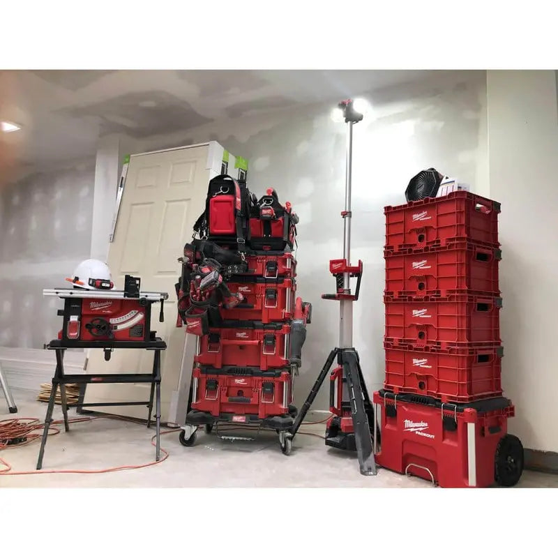 Milwaukee PACKOUT 18.6 in. Tool Storage Crate Bin with Carrying Handles and 50 lbs. Weight Capacity 48-22-8440