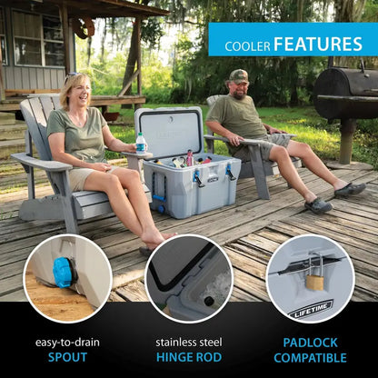 Lifetime 77-Quart High-Performance Cooler  Heavy-Duty Insulated Ice Retention (Model 90903)