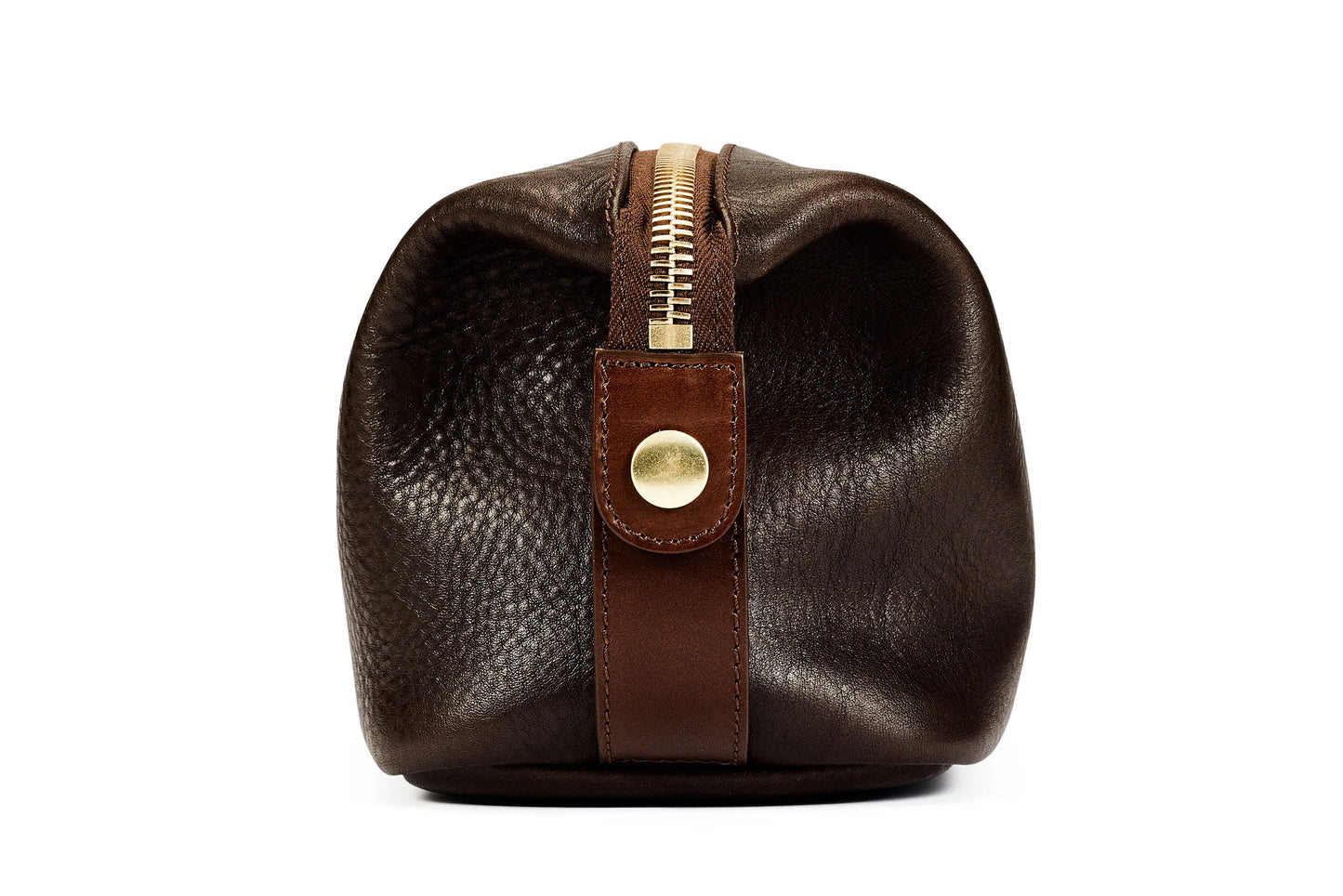 Leather Wash Bag / Dopp Kit - Brown