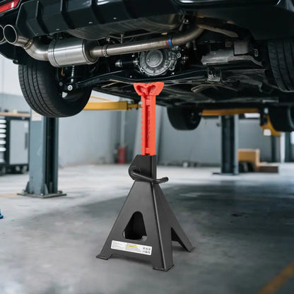 12-Ton (26,400 LB) Adjustable Jack Stands with 19-Inch to 29.5-Inch Lifting Range