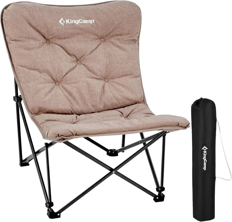 KingCamp Butterfly Chair — Oversized Padded Outdoor Folding Seat with 400-LB Capacity & Carry Bag