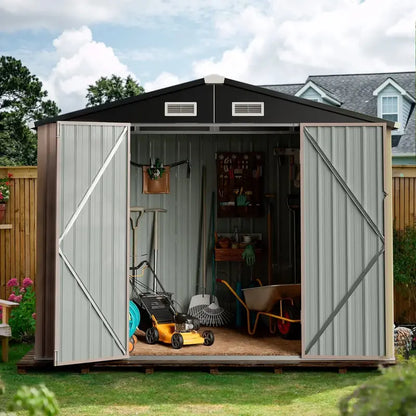 Aoxun 6.4 ft x 4 ft Outdoor Storage Shed  Weather-Resistant Tool & Garden Shelter
