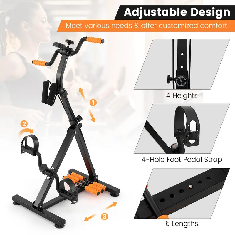 Low-Impact Pedal Exerciser for Seniors  Hand & Foot Use
