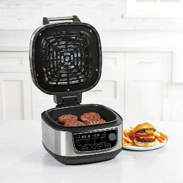 PowerXL Grill & Air Fryer Combo Plus  12-in-1 Indoor Cooker, 1550W, Stainless Steel Housing