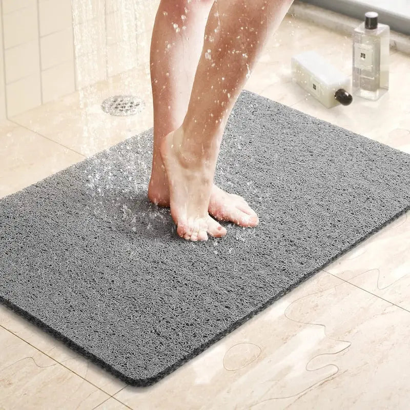 Non-Slip Shower Mat with Quick-Drain Texture and Secure Grip