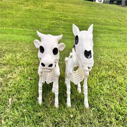 2023 Cow Skeleton Prop  Realistic Halloween Yard Decoration