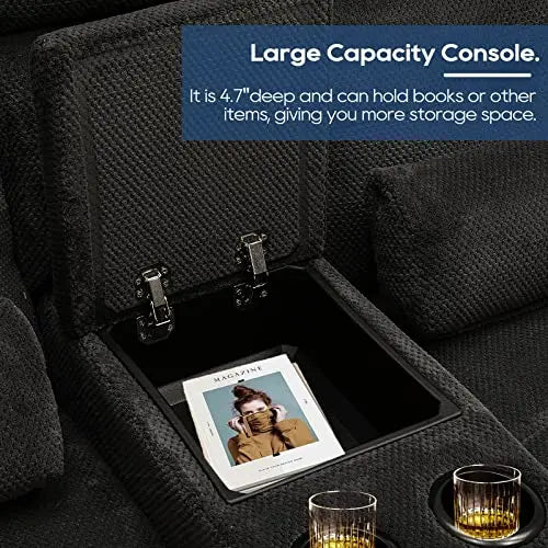 RIHEREFY 68  RV Power Reclining Loveseat | RV Wall Hugger Loveseat Recliner