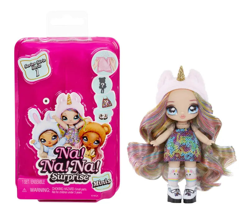Na Na Na Surprise Minis Series 1  4″ Fashion Doll  Mystery Packaging with Confetti Surprise, Includes Doll, Outfit, Shoes, Poseable, Great Toy Gift for Kids Girls Boys Ages 5 6 7 8+ Years