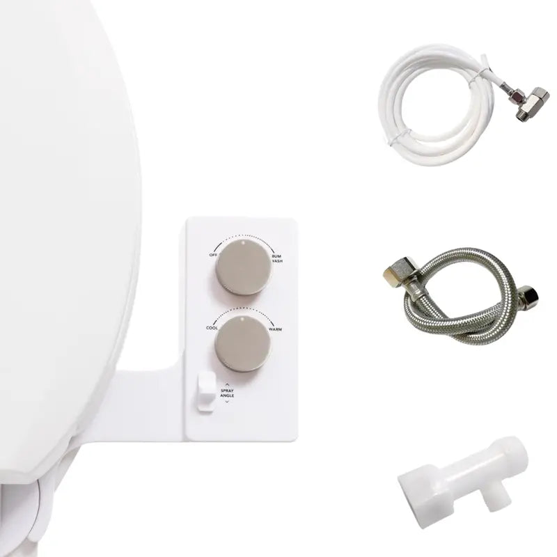Non-Electric Bidet Seat Attachment  Manual Water Pressure Control, No Installation Tools Required