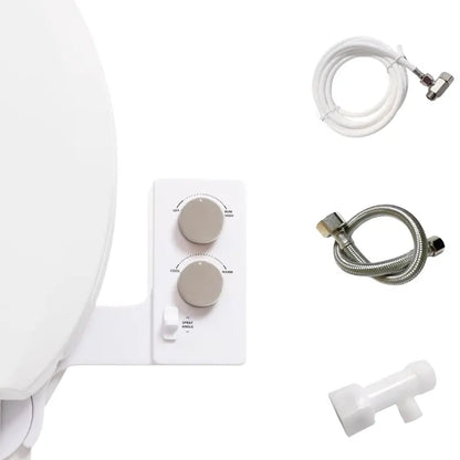 Non-Electric Bidet Seat Attachment  Manual Water Pressure Control, No Installation Tools Required