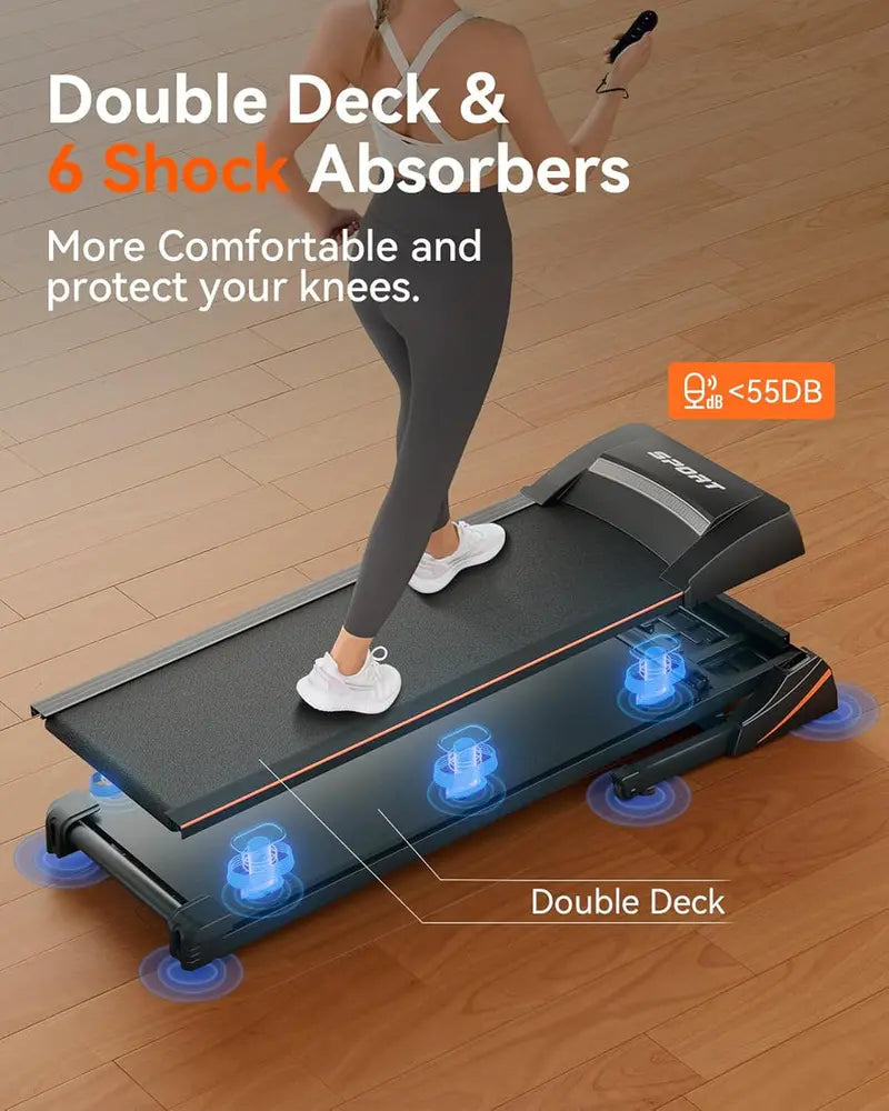 Foldable Home Treadmill  3HP Motor, Auto Incline Adjustment & Bluetooth Connectivity