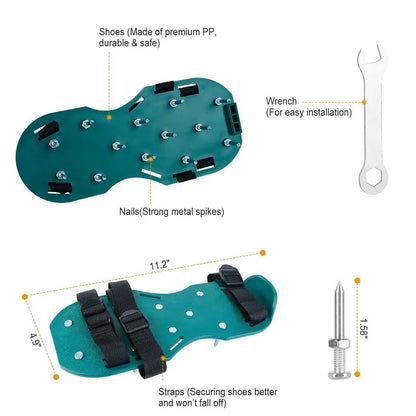 2023 Spike Aerator Shoes for Lawn Care  Adjustable Strap Grass Aerating Footwear