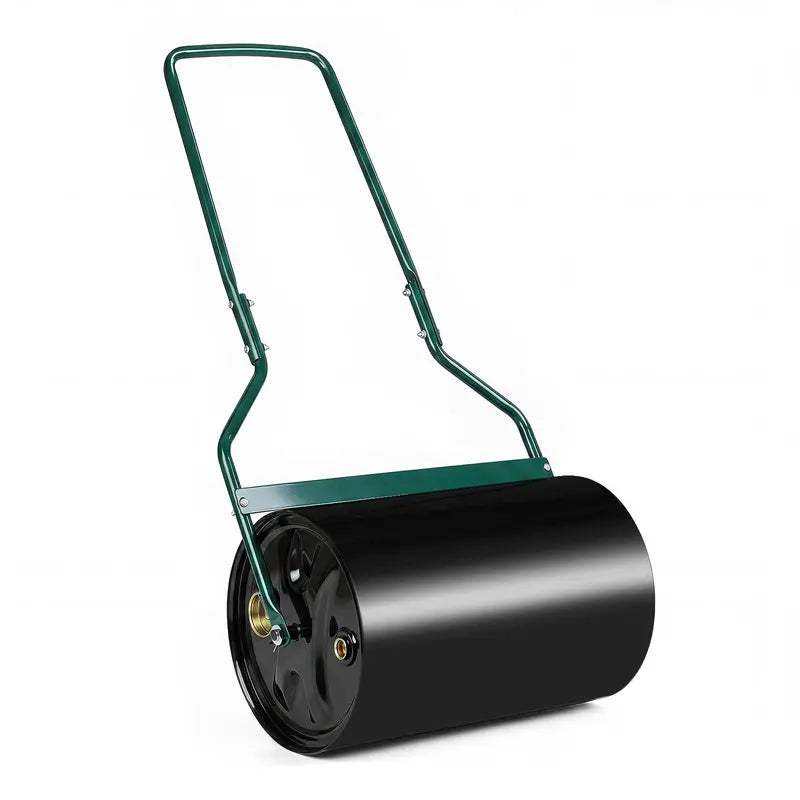 12-Gallon Lawn Roller  Water- or Sand-Filled Drum with U-Handle for Smooth Soil Compaction