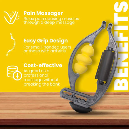Rolflex Muscle Relief Massager for Forearm, Wrist, Hand, Leg & Calf  Ergonomic Design, Adjustable Pressure