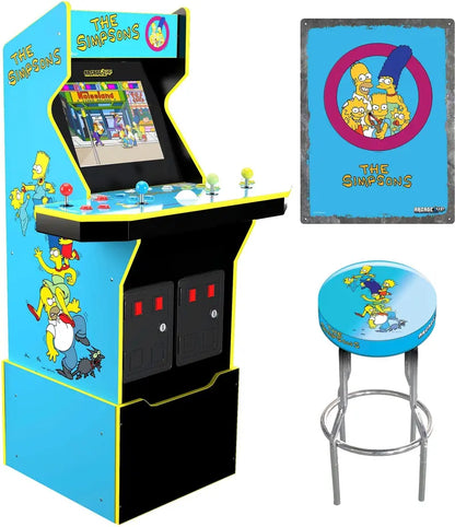 Arcade1Up The Simpsons 30th Anniversary Arcade  Collector’s Edition with Stool & Tin Packaging
