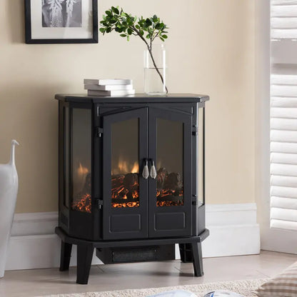 Hearthpro 25 5 Sided Infrared Electrick Stove Black Finish