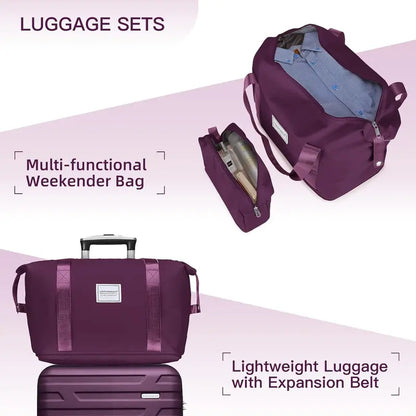 6-Piece Lightweight Expandable Hardshell Luggage Set  TSA-Approved Carry-On & Checked Suitcases with Spinner Wheels