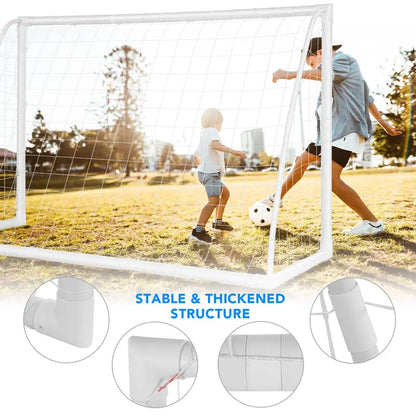 6′ x 4′ Portable Soccer Goal  Durable PVC-Framed Practice Net for Backyard or Field