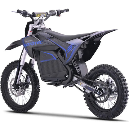 MotoTec 72V Pro Electric Dirt Bike  5000W Lithium-Powered Off-Road Motorcycle in Blue