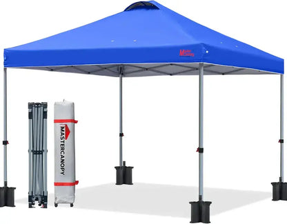 10×10 Black Pop-Up Canopy Tent  Durable Instant Shelter with Roller Bag for Transport