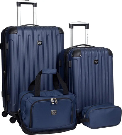 Coolife Lilac Hardside Luggage Set  4-Piece Expandable Spinner Suitcase Collection